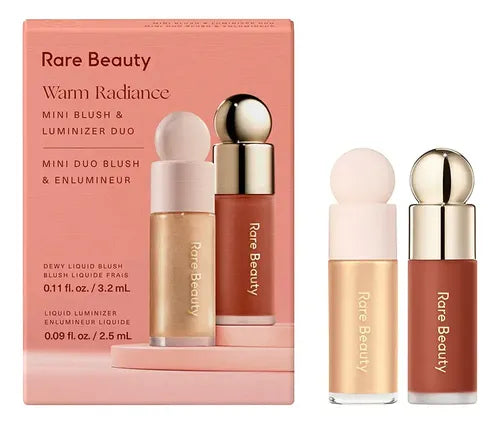 RARE BEAUTY WARM RADIANCE MINI BLUSH & LUMINIZER DUO