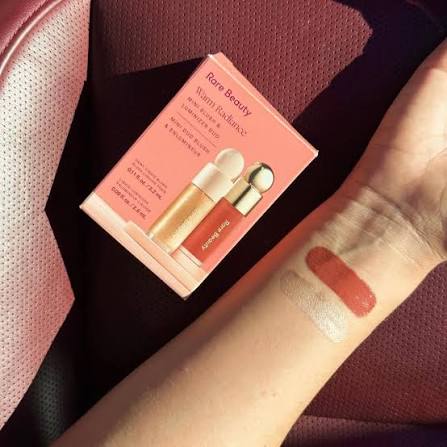 RARE BEAUTY WARM RADIANCE MINI BLUSH & LUMINIZER DUO